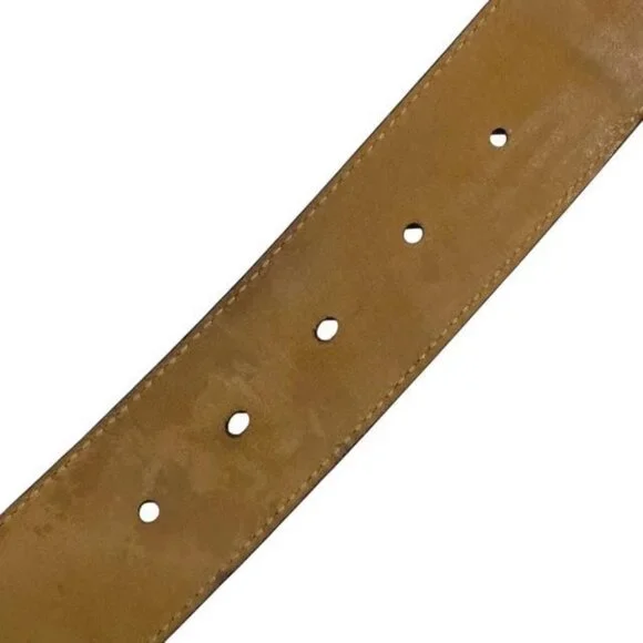 Gucci Belt Accessories Small Interlocking G Stripe Leather Canvas Navy - Picture 6 of 10